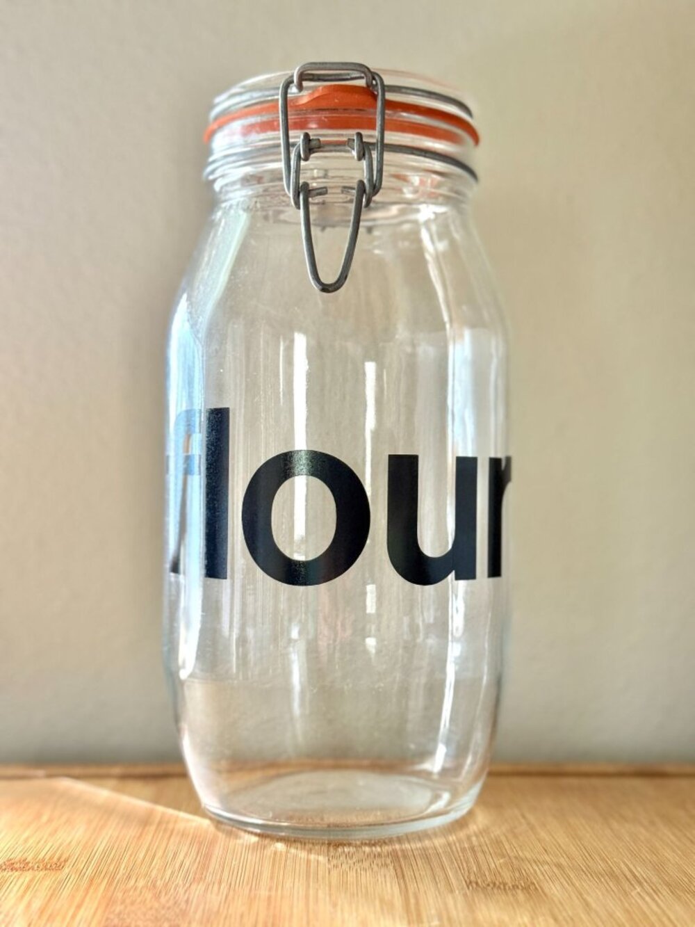 Vintage 1970s Flour Bale Jar By Triomphe France